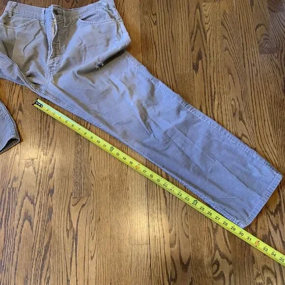 RARE‎ Levis Corduroy Pants VTG 70s 519 USA Made 38x30 Gray Talon "Blank" Tab - Picture 8 of 15